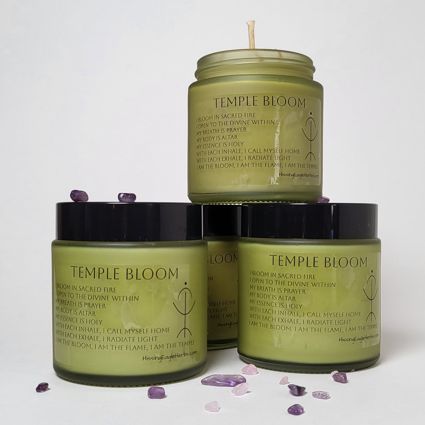 4oz. Soy Ritual Candle Temple Bloom Feminine Mystic Energy